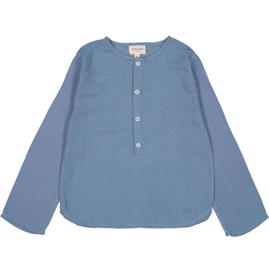 "LOUIS LOUISE Boys' Cotton Double Gauze Shirt – Soft & Breathable"