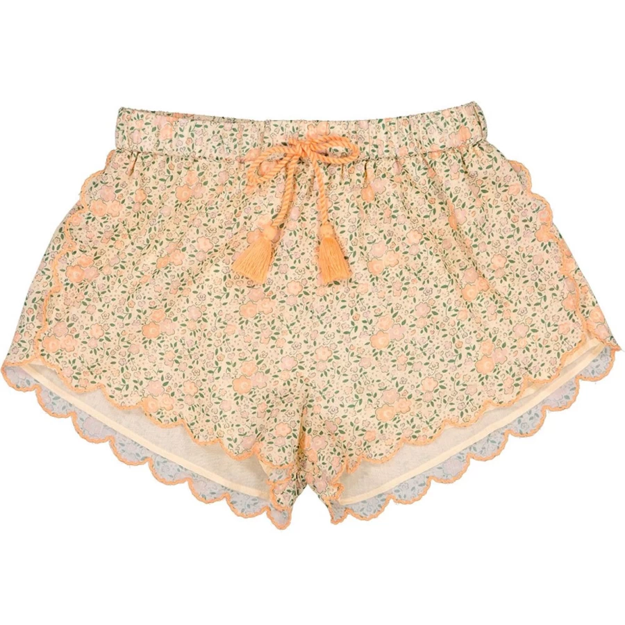 "LOUIS LOUISE Girls' Short Kaela Cotton Veil with Romantic Floral Design"