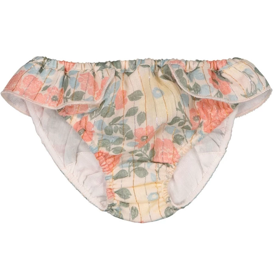 LOUIS LOUISE Baby Girls Vintage Stripe Lurex Swimsuit Floral Beach Plage Swimwear