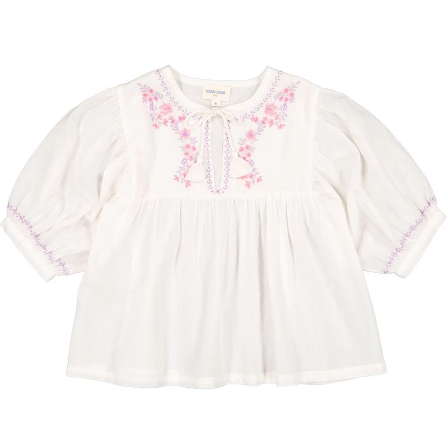 LOUIS LOUISE Girls Cotton Tunic Top with Veil - Poonam Style Elegant Dress