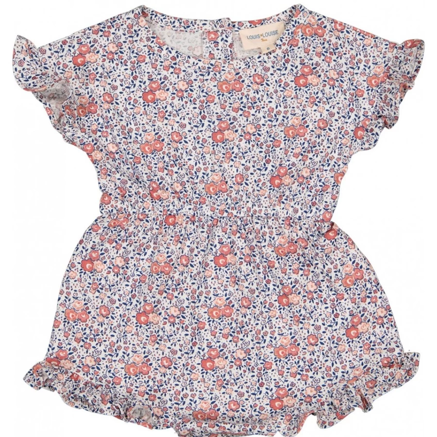LOUIS LOUISE Baby Pampa Jersey Romper with Floral Design - Overall for Infants