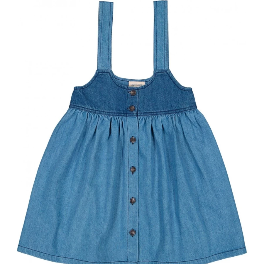 LOUIS LOUISE Girl's Denim Patchwork Dress - Caramba Style