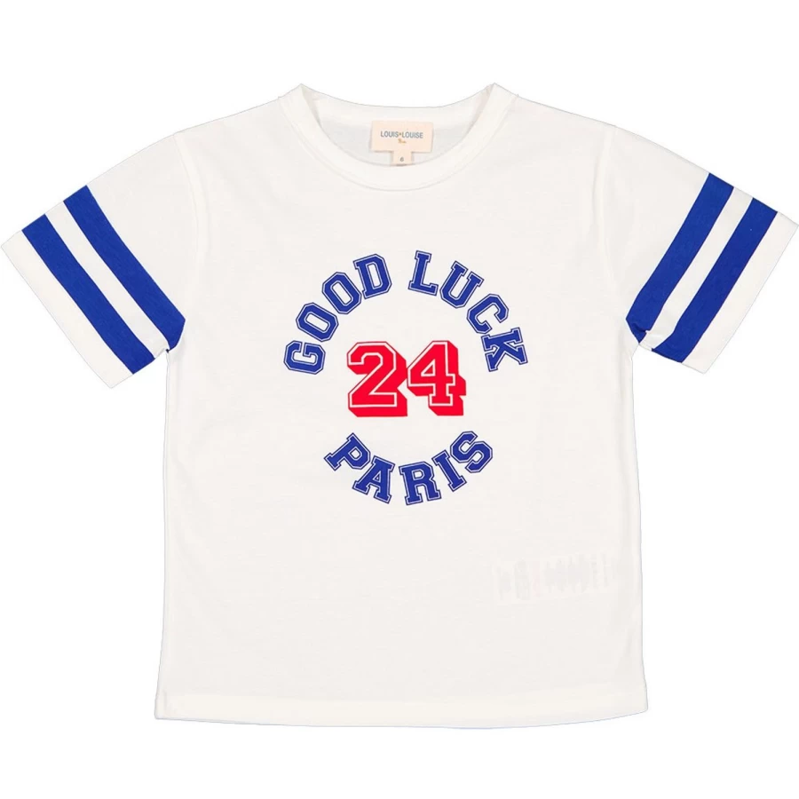 LOUIS LOUISE Girls Tom Jersey Good Luck Graphic T-Shirt