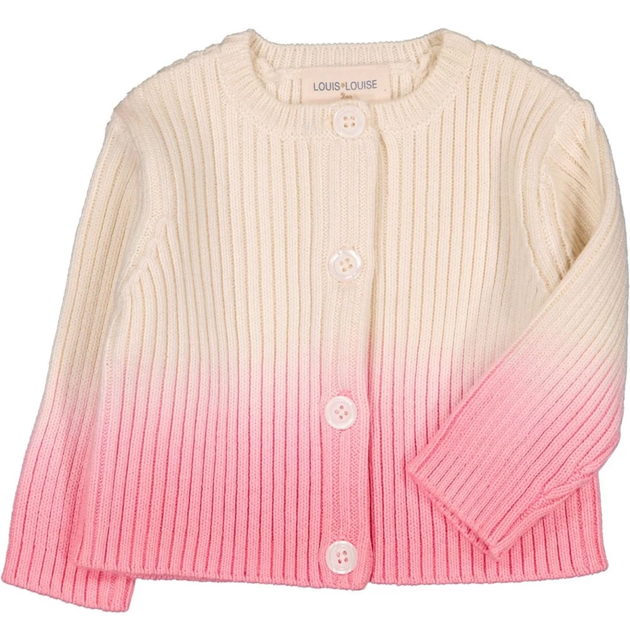 LOUIS LOUISE Baby Yona Knitted Cotton Dip Dye Cardigan for Infants