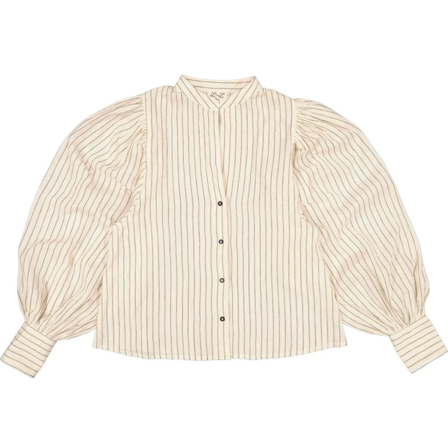 "LOUIS LOUISE Women's Tunic Top in Cotton Crepe Striped Design"
