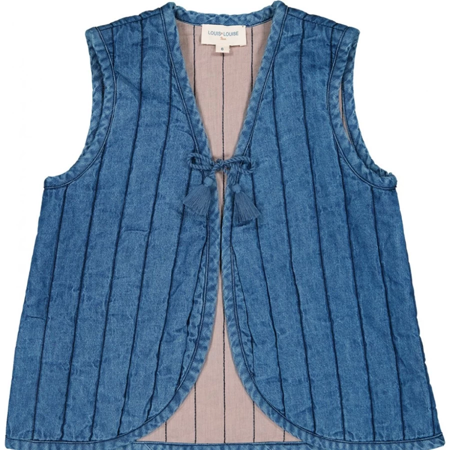 "LOUIS LOUISE Girls' Jasmine Chambray Cardigan Sweater"