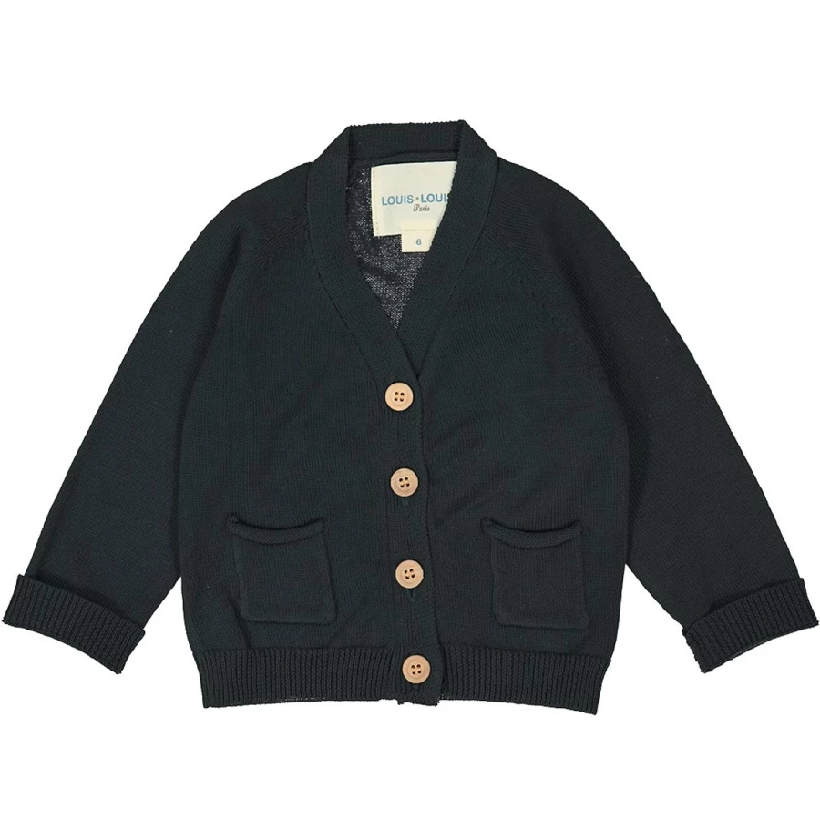 LOUIS LOUISE Baby Cardigan - Soft Knitted Cotton Hubert Style for Infants