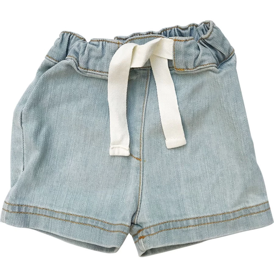 LOUIS LOUISE Baby Bermuda Pekin Denim Shorts - Soft Denim for Infants