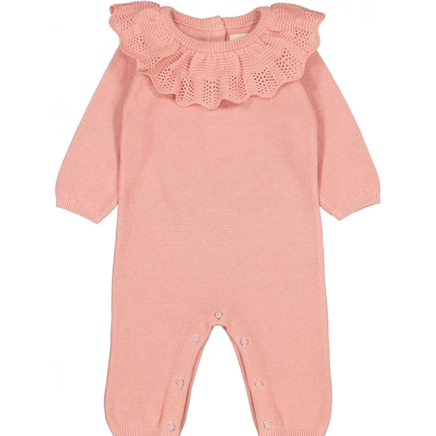LOUIS LOUISE Baby Poussin Knitted Cotton Overall - Soft & Comfortable Infant Romper