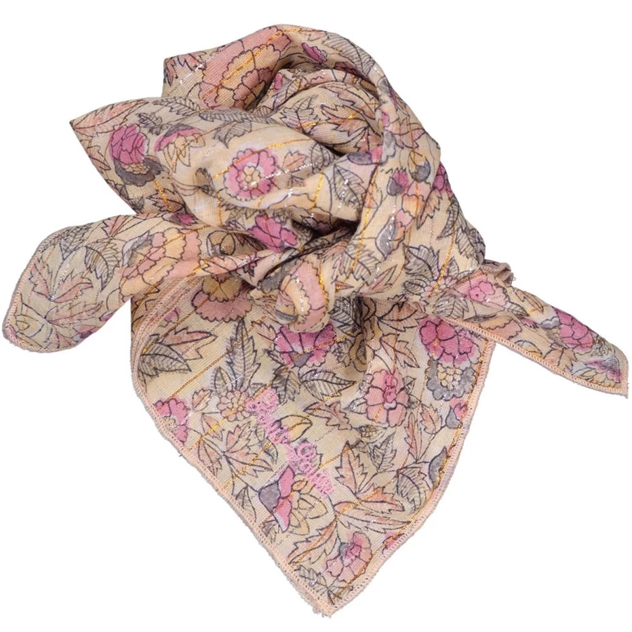 LOUIS LOUISE Baby Scarf - Sissi Stripe Lurex with Floral Indian Pattern for Infants