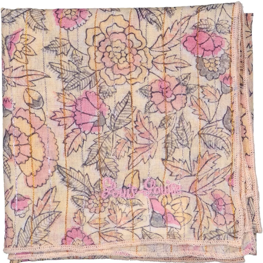 LOUIS LOUISE Baby Scarf - Sissi Stripe Lurex with Floral Indian Pattern for Infants