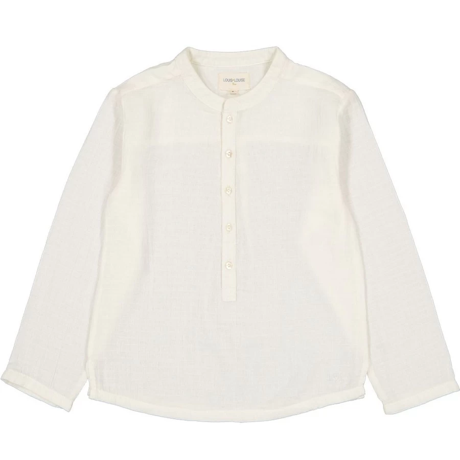"LOUIS LOUISE Boys Cotton Shirt - Grand-Pere Style Comfortable Casual Top"