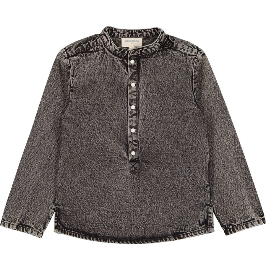 LOUIS LOUISE Boys Chambray Washed Shirt - Grand-Pere Style Casual Top