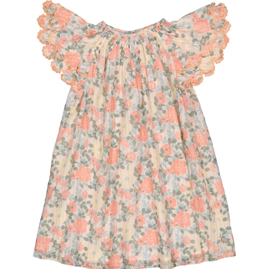 LOUIS LOUISE Girls' Vintage Floral Stripe Lurex Dress - Jinny Style Party Wear