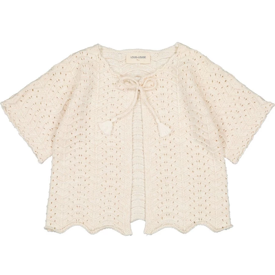 LOUIS LOUISE Girl's Edith Knitted Cotton Lurex Cardigan Sweater