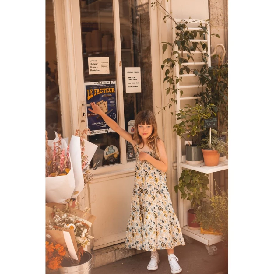 "LOUIS LOUISE Girls' Floral Cotton Dress | Niko Veil Indian Style"