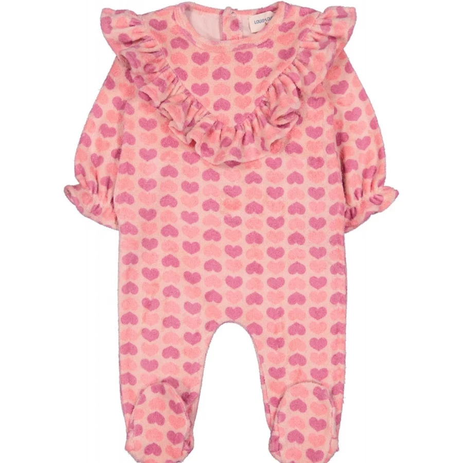 LOUIS LOUISE Baby Pyjamas - Soft Sponge Fabric with Heart Design for Comfortable Sleep