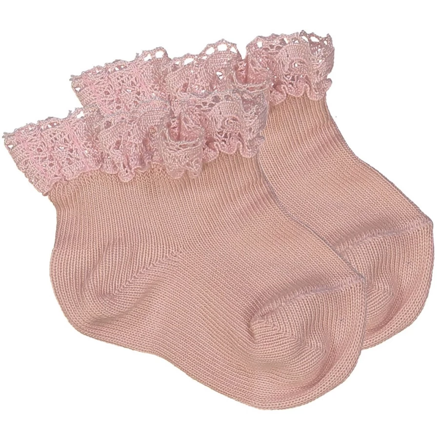 LOUIS LOUISE Baby Cotton Socks with Fleurette Design - Soft & Comfortable for Infants