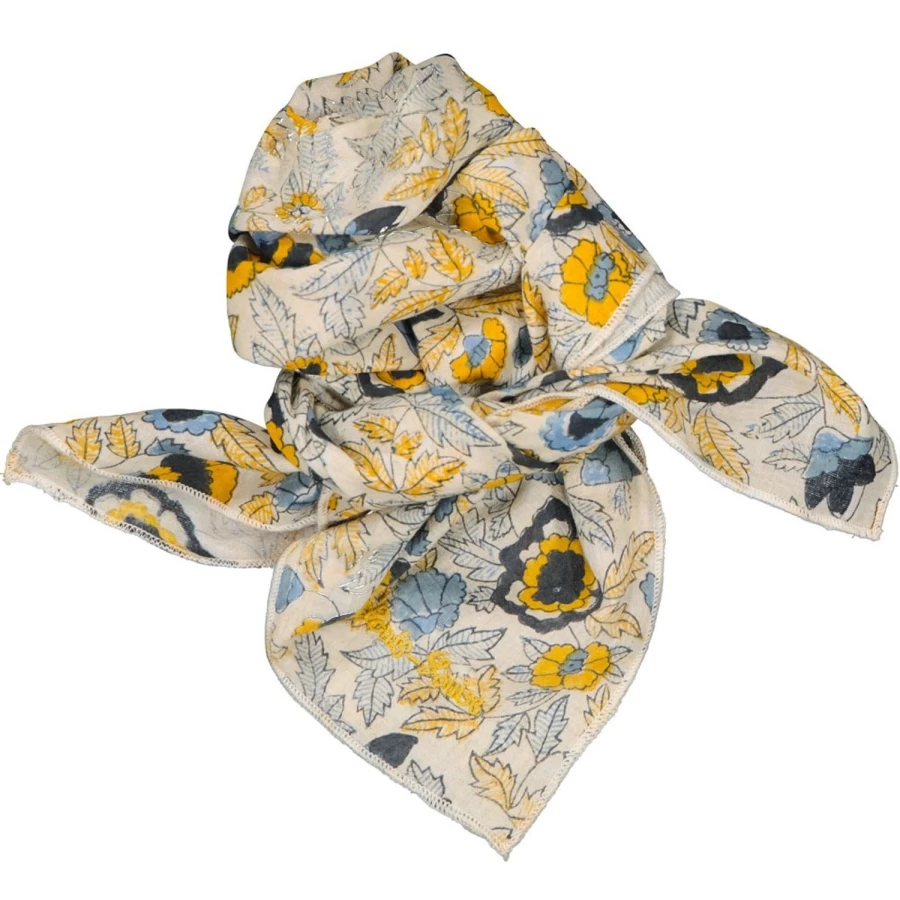 LOUIS LOUISE Baby Cotton Scarf - Floral Print Veil for Infants, Soft Indian Style Sissi Shawl