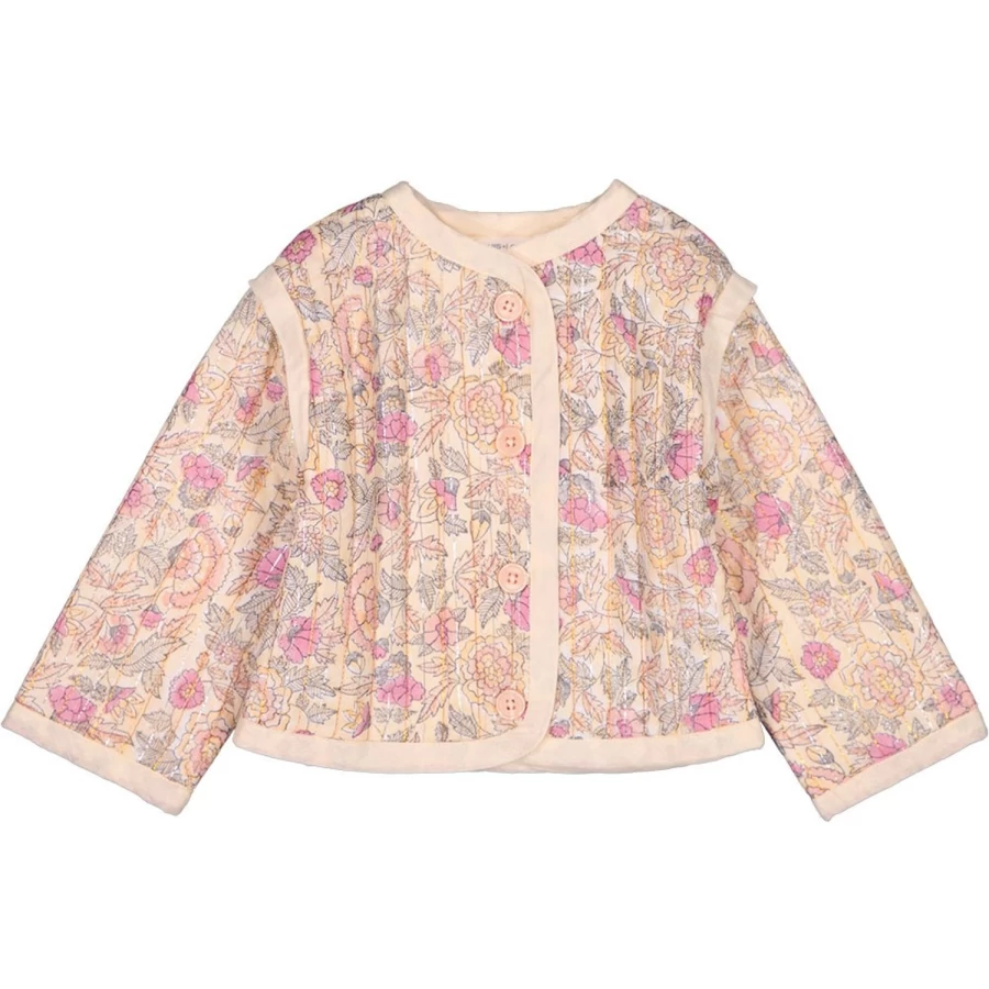 LOUIS LOUISE Baby Girl's Vaia Stripe Lurex Jacket with Indian Flower Design