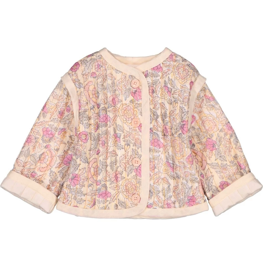 LOUIS LOUISE Baby Girl's Vaia Stripe Lurex Jacket with Indian Flower Design