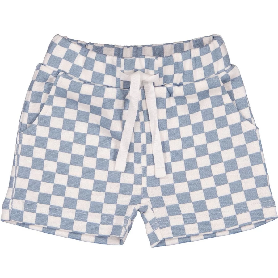 LOUIS LOUISE Baby Cotton Fleece Bermuda Shorts - Soft Manhattan Square Design for Infants