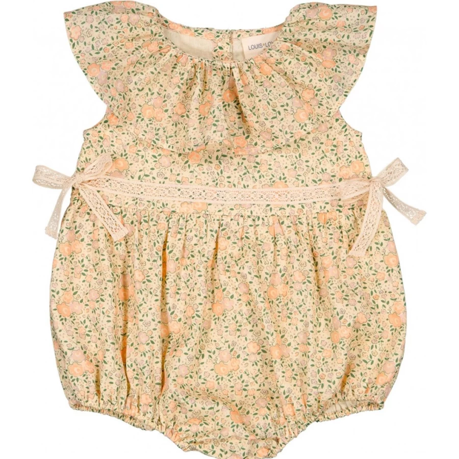 "LOUIS LOUISE Baby Cotton Veil - Romantic Floral Overall Enchantee for Infants"