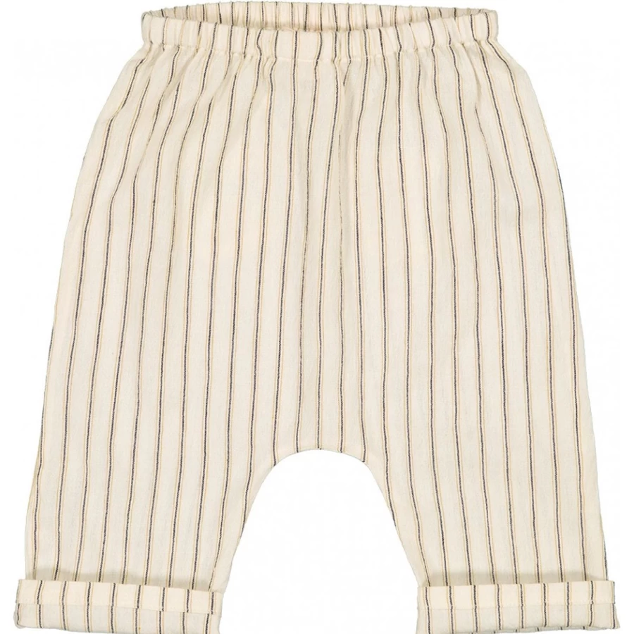 "LOUIS LOUISE Baby Cotton Crepe Striped Jungle Trousers for Infants"
