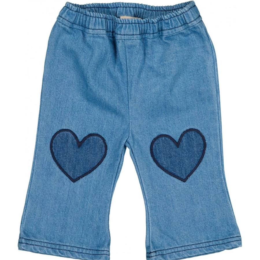 LOUIS LOUISE Baby Denim Patchwork Trousers - Holly Design for Infants