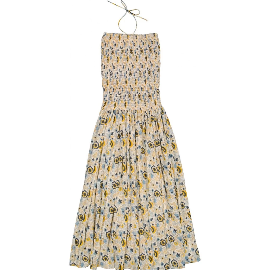 "LOUIS LOUISE Women's Floral Cotton Dress - Elegant Indian Veil Design for Women"