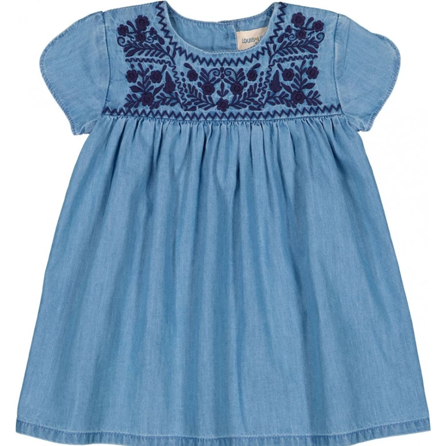 LOUIS LOUISE Baby Girls' Floral Chambray Dress - Florine Style