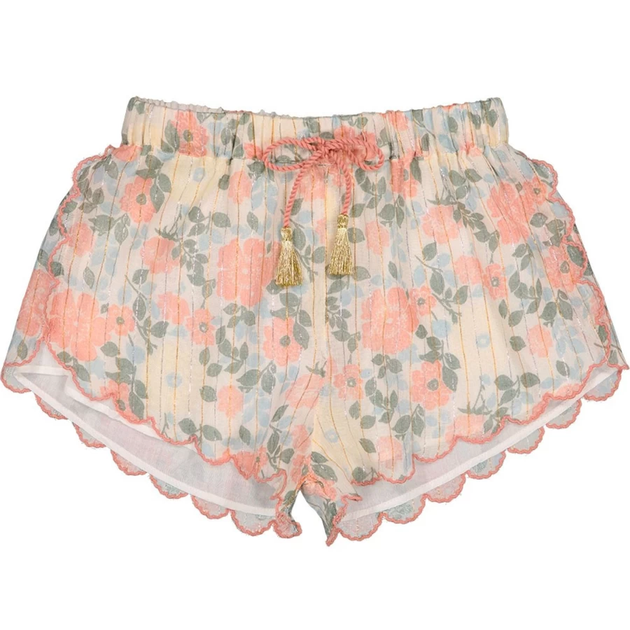 LOUIS LOUISE Girls' Short Sleeve Kaela Stripe Lurex Vintage Floral Top