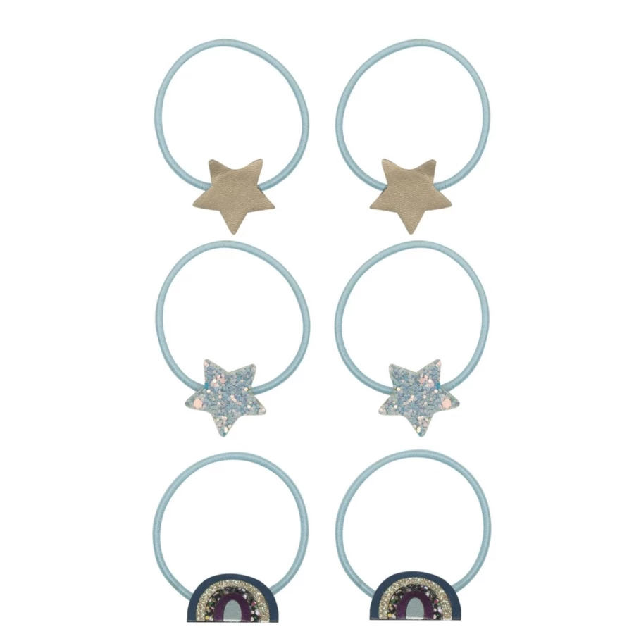LOUIS LOUISE Chouchou Arc En Ciel Etoiles Hair Bow for Girls - Sparkling Rainbow Stars Headband