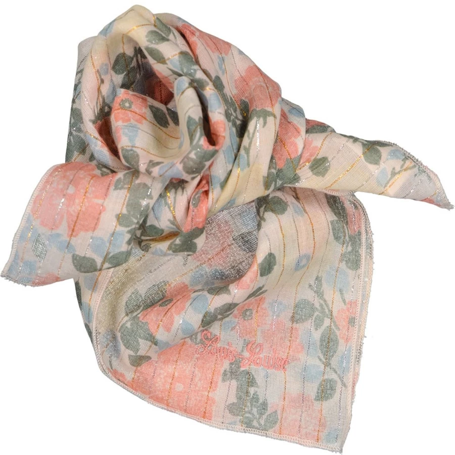 LOUIS LOUISE Baby Scarf - Vintage Floral Lurex Striped Design for Infants