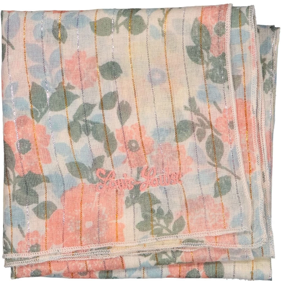 LOUIS LOUISE Baby Scarf - Vintage Floral Lurex Striped Design for Infants