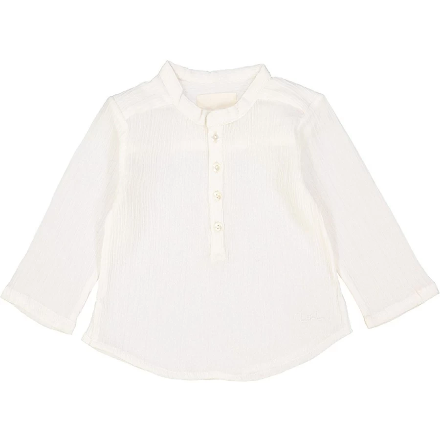LOUIS LOUISE Baby Cotton Crepe Shirt - Soft Grand-Pere Style for Infants