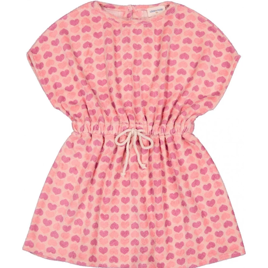 LOUIS LOUISE Girls' Abbie Sponge Heart Dress - Elegant Floral Lace Party Wear