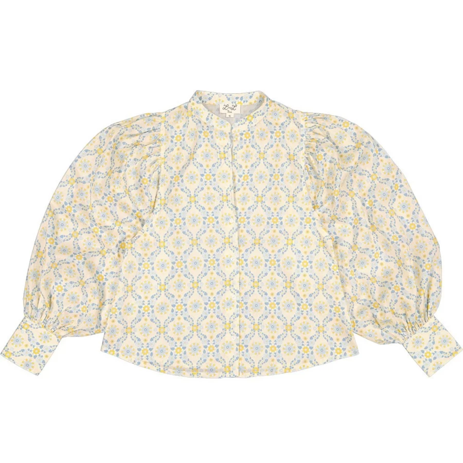 "LOUIS LOUISE Women's Cotton Tunic Top with Floral Print Hippie Style Wallis Veil"