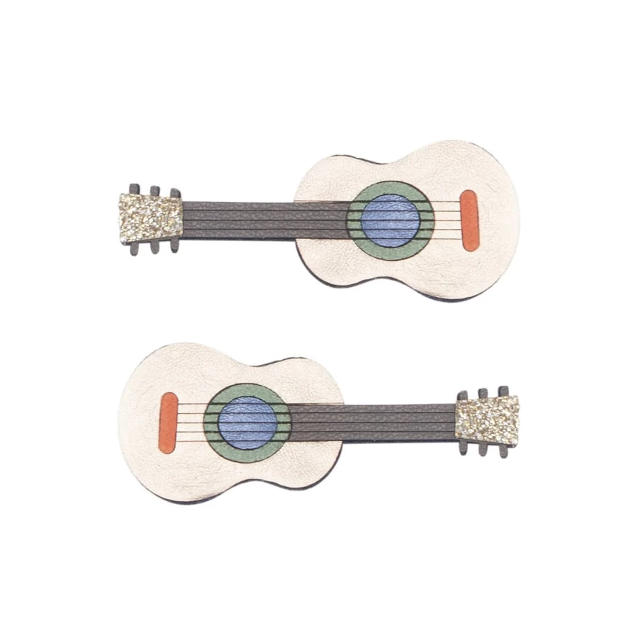 "LOUIS LOUISE Barrettes Hair Clips for Girls - Stylish Guitar-Themed Barrettes"