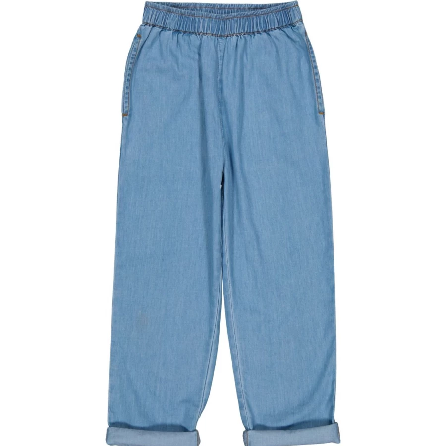 LOUIS LOUISE Girl's Valentin Chambray Trousers for Comfort and Style