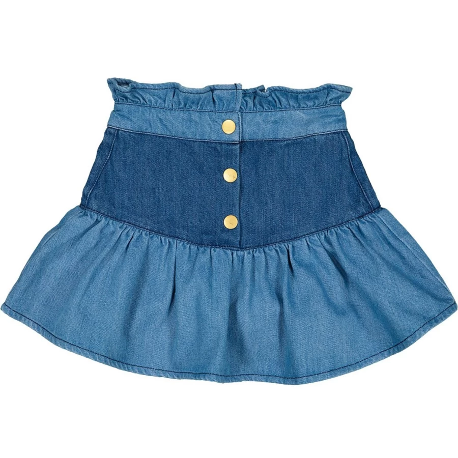 LOUIS LOUISE Girl's Denim Patchwork Skirt - Pipeau Style Fashion for Girls
