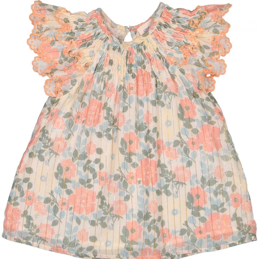 LOUIS LOUISE Baby Girl's Vintage Floral Stripe Lurex Dress - Jinny Style