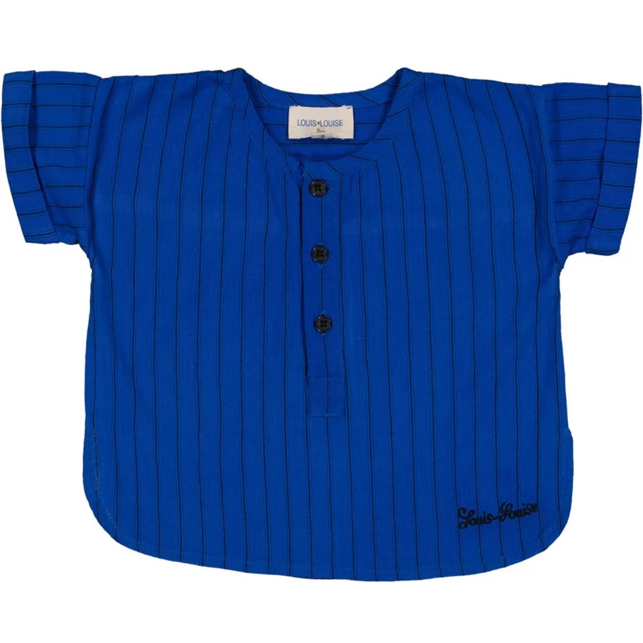 LOUIS LOUISE Baby Cotton Crepe Striped Shirt for Infants