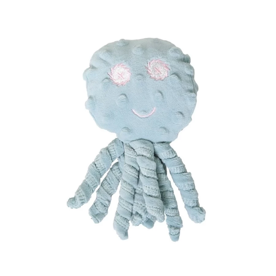 "LOUIS LOUISE Doudou Pieuvre Bleu - Soft Blue Octopus Plush Toy for Babies"