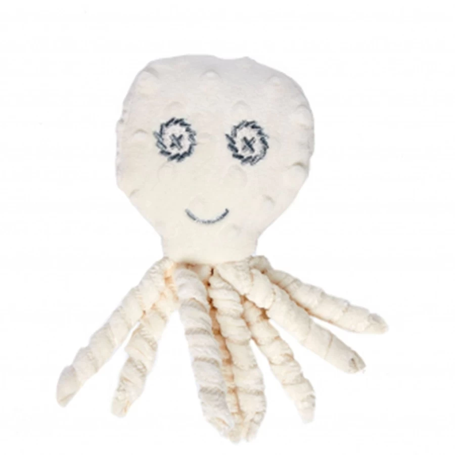 LOUIS LOUISE Baby Doudou Pieuvre Blanc - Soft White Octopus Plush Toy for Infants