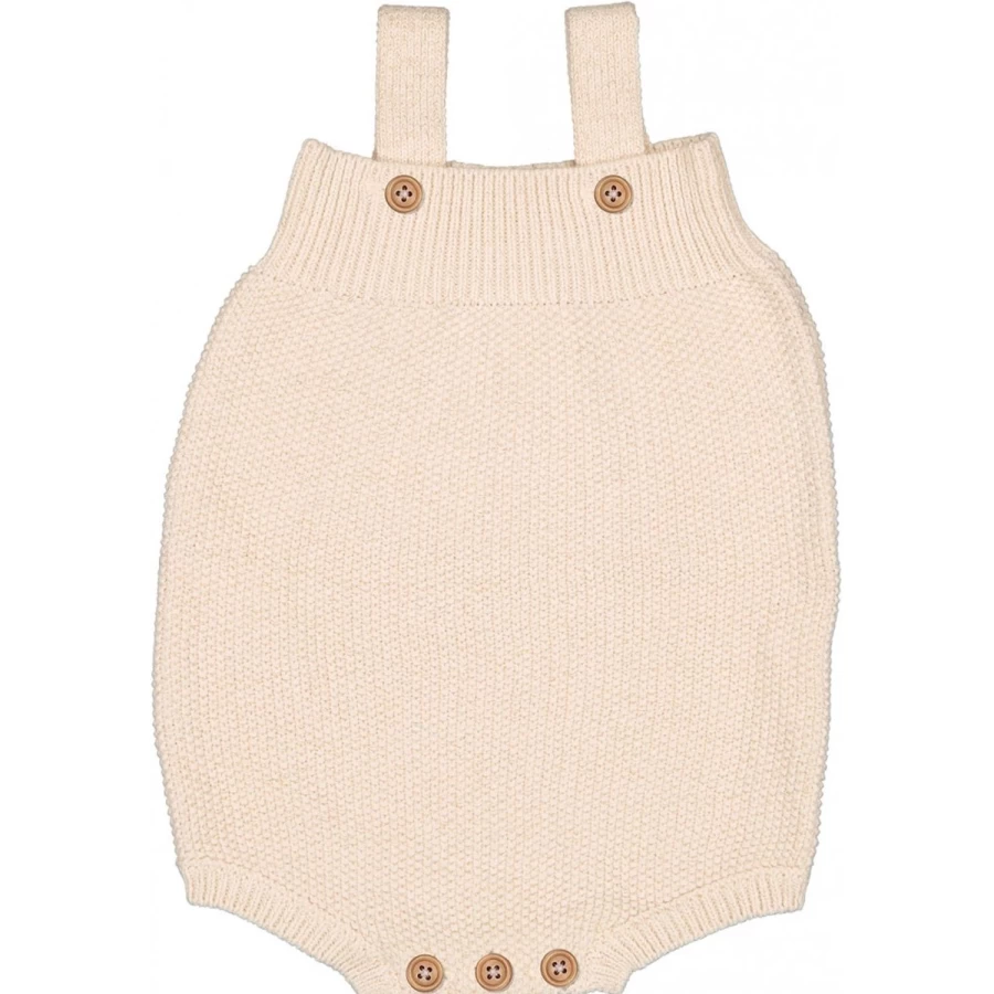 LOUIS LOUISE Baby Overall Poire Knitted Cotton Lurex Jumpsuit for Infants