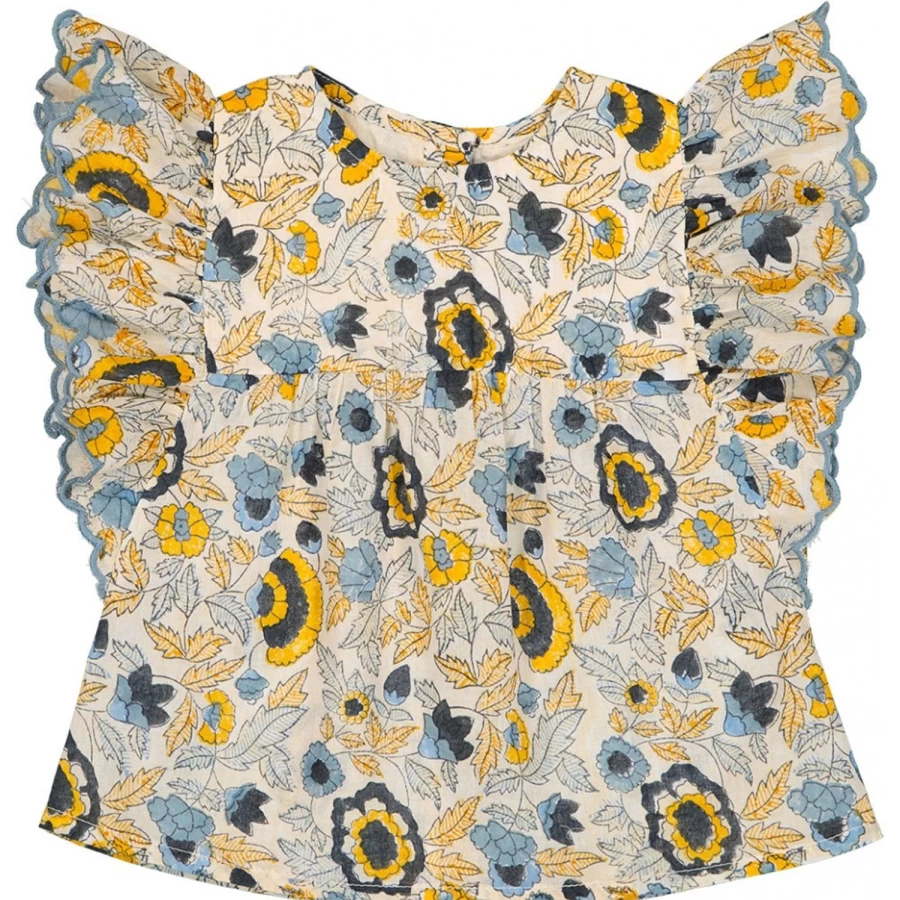"LOUIS LOUISE Baby Girls' Floral Cotton Tunic Dress - Jasmine Indian Veil Style"