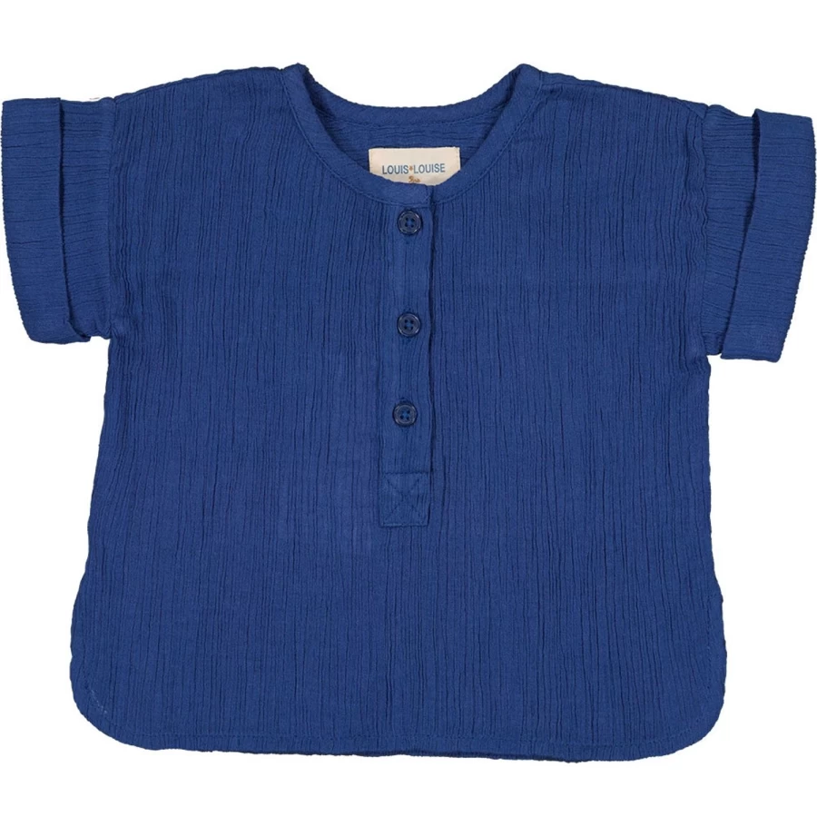LOUIS LOUISE Baby Cotton Crepe Shirt - Soft Comfortable Saul Style Top for Infants