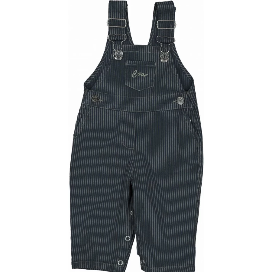 LOUIS LOUISE Baby Stripe Denim Overalls Tennis Romper