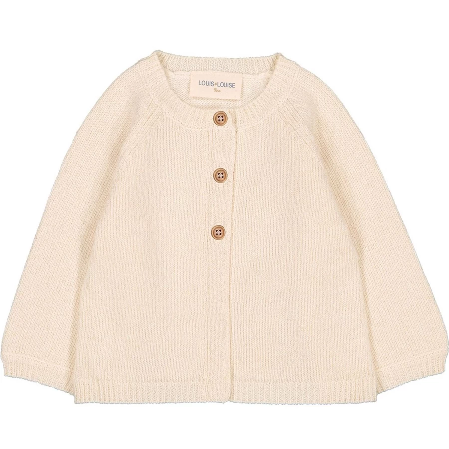LOUIS LOUISE Baby Cardigan - Gulsah Knitted Cotton Lurex Sweater for Infants